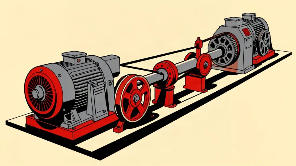 Transmission : moteur, courroies et machines entraînées